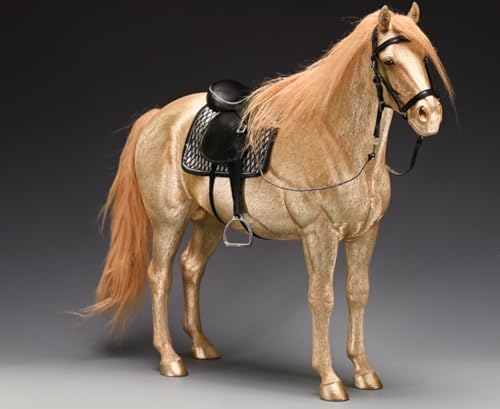 HiPlay JXK Collectible Horse Figure: Dutch Warmblood, Expertly Hand-Painted, Lifelike, Safe Resin, 1:6 Scale Miniature Animal Figurine