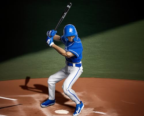 HiPlay DID Collectible Figure Full Set: Palm Hero Simply Fun Series The Blue Team Baseballer, 1:12 Scale Miniature Action Figurine