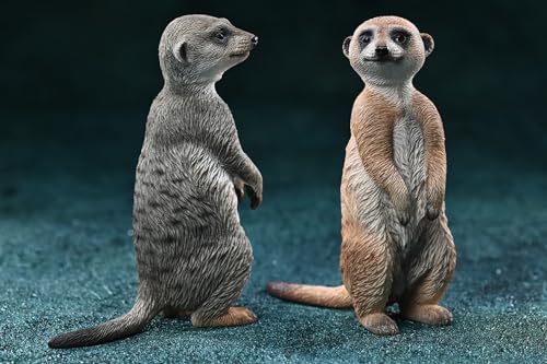 HiPlay JXK Collectible Meerkat Figure: Meerkat, Expertly Hand-Painted, Lifelike, Safe Resin, 1:6 Scale Miniature Animal Figurine