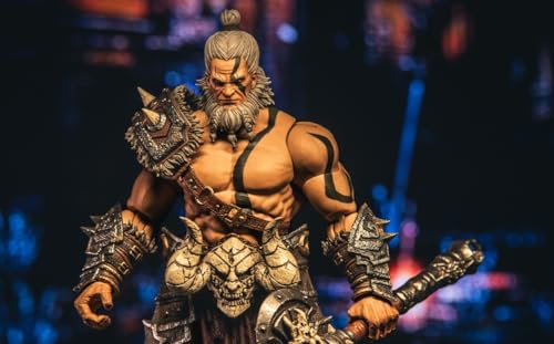 HiPlay Nightmare Studio Collectible Figure Full Set: Dark Protection, Barbarian Berserker, 1:12 Scale Miniature Male Action Figurine DF001