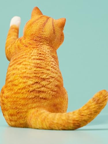 HiPlay JXK Collectible Cat Figure: British Shorthair Cat 2.0, Expertly Hand-Painted, Lifelike, Safe Resin, 1:6 Scale Miniature Animal Figurine