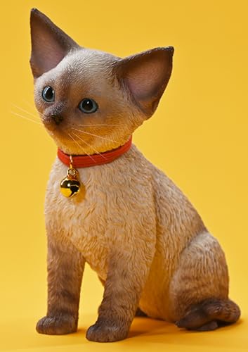 HiPlay JXK Cat Figure: Devon Rex 2.0,1:3 Scale Miniature Animal Figurine