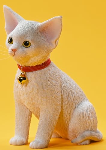 HiPlay JXK Cat Figure: Devon Rex 2.0,1:3 Scale Miniature Animal Figurine