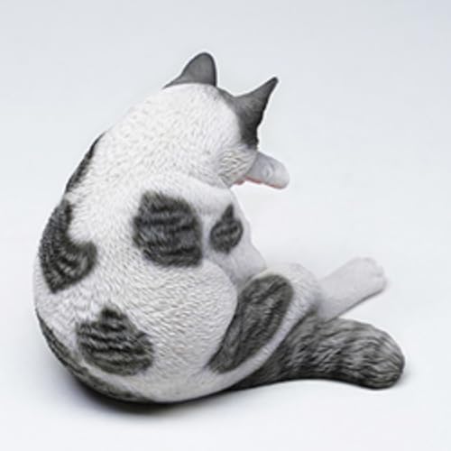 HiPlay JXK Collectible Cat Figure: Lazy Cat 6.0, Expertly Hand-Painted, Lifelike, Safe Resin, 1:6 Scale Miniature Animal Figurine