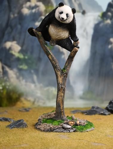 HiPlay JXK Collectible Panda Figure: Meng LAN, Expertly Hand-Painted, Lifelike, Safe Resin, 1:6 Scale Miniature Animal Figurine JXK205