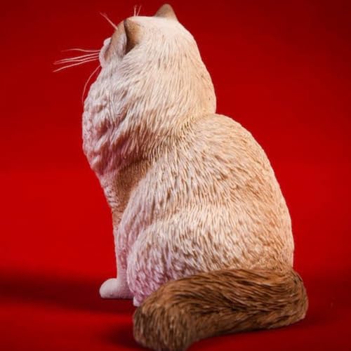 HiPlay JXK Collectible Cat Figure: Ragdoll, Expertly Hand-Painted, Lifelike, Safe Resin, 1:6 Scale Miniature Animal Figurine