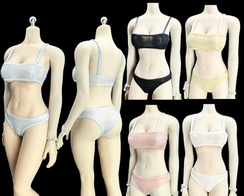 Ropa para muñecas a escala 1/6: Conjunto de ropa interior y bragas para figuras de acción coleccionables de 12 pulgadas