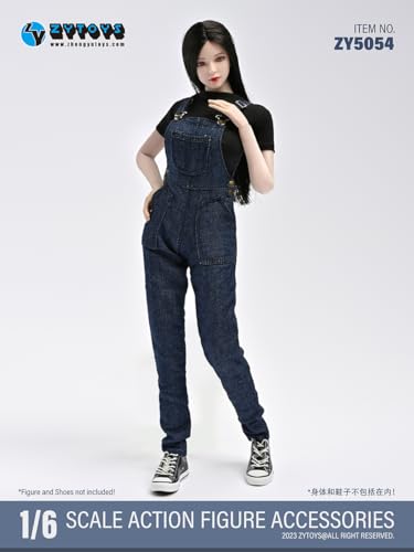 HiPlay 1/6 Scale Figure Doll Clothes: T-Shirt Denim Skirt Suit for 12-inch Collectible Action Figure