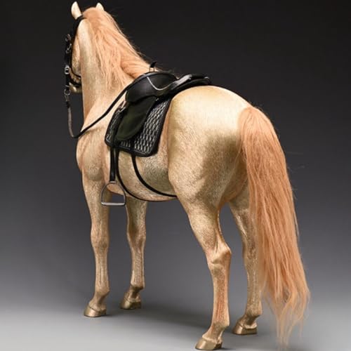 HiPlay JXK Collectible Horse Figure: Dutch Warmblood, Expertly Hand-Painted, Lifelike, Safe Resin, 1:6 Scale Miniature Animal Figurine