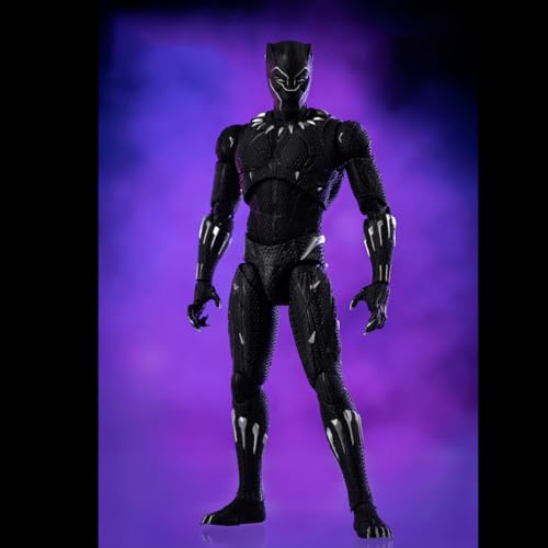 HiPlay Threezero Collectible Figure Full Set: Black Panther，T'Challa，Superhero Style，17cm Miniature Action Figurine 3Z03250C0