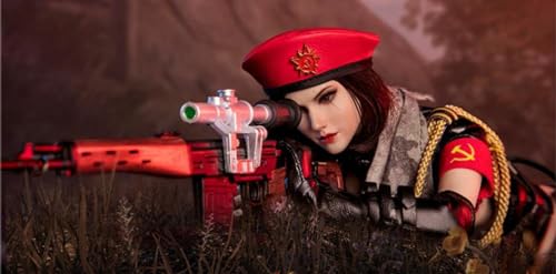 HiPlay FLAGSET Collectible Figure Full Set: Red Alert Mobilize Troops, Nastya, Anime Style, Seamless Design, 1:6 Scale Miniature Female Action Figurine 73048A