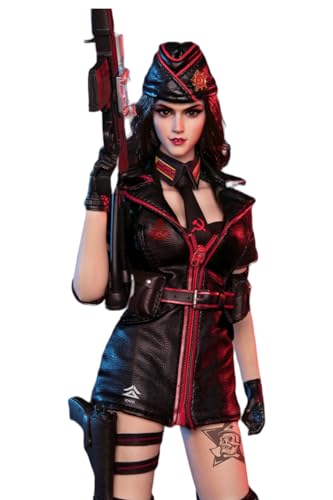 HiPlay FLAGSET Collectible Figure Full Set: Red Alert Mobilize Troops, Nastya, Anime Style, Seamless Design, 1:6 Scale Miniature Female Action Figurine 73048A