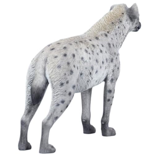 HiPlay JXK Collectible Cat Figure: Hyena, Expertly Hand-Painted, Lifelike, Safe Resin, 1:6 Scale Miniature Animal Figurine