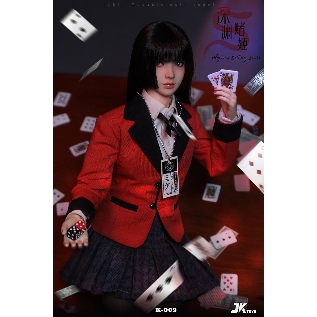 JKTOYS, Abyssal Betting Belle Yumeko Cosplay, 1/6 Scale Action Figure