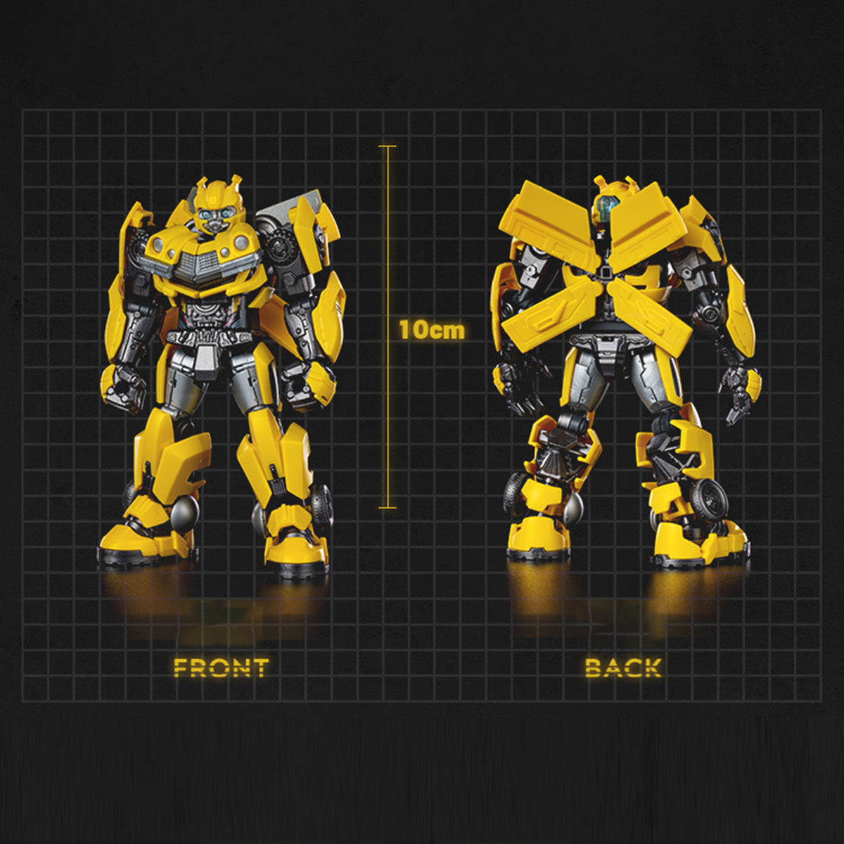 Kits de modelos de ensamblaje de Blokees: Transformers Classis Class - Bumblebee, estilo Mecha Musume, miniatura de 10 cm de altura