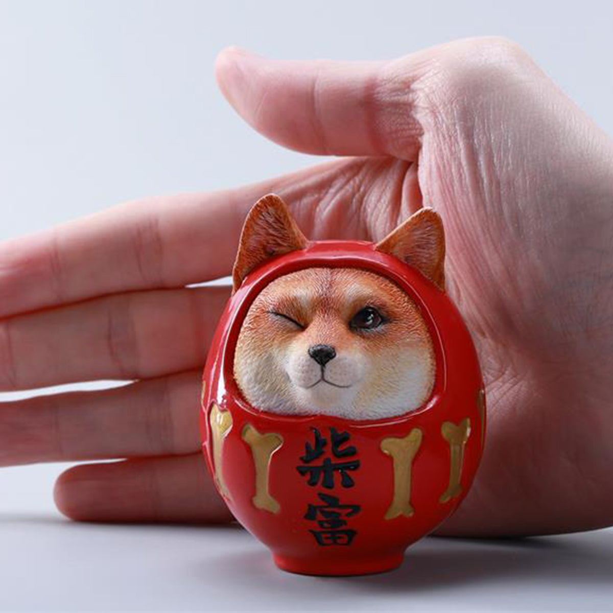 JXK Shiba Fortune Daruma Ver.A Collaboration Edition Animal Figurine