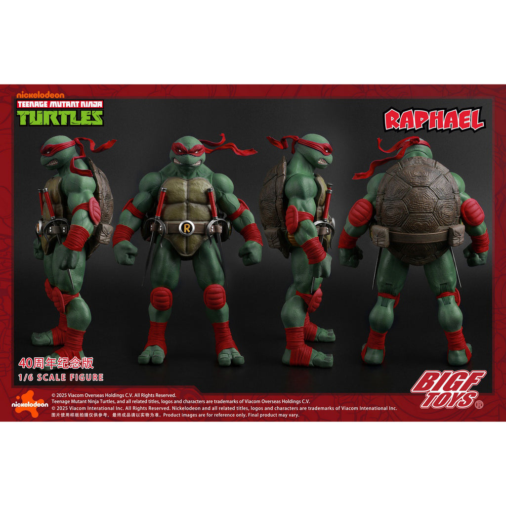 Baseball Raphael Figure BIGFTOYS TNMT Raphael 40th Anniversary Edition BIGF-002 1/6 Scale Acti