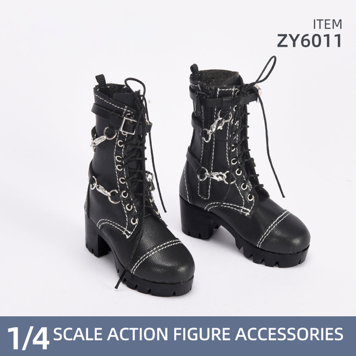 ZYTOYS, Female BJD Girl High Leather Boots Shoes, Doll Accessory for Action Figurine