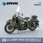 ZYTOYS ZY8038 1/6 WWII US Motorcycle Model or Shoulder Bag Set