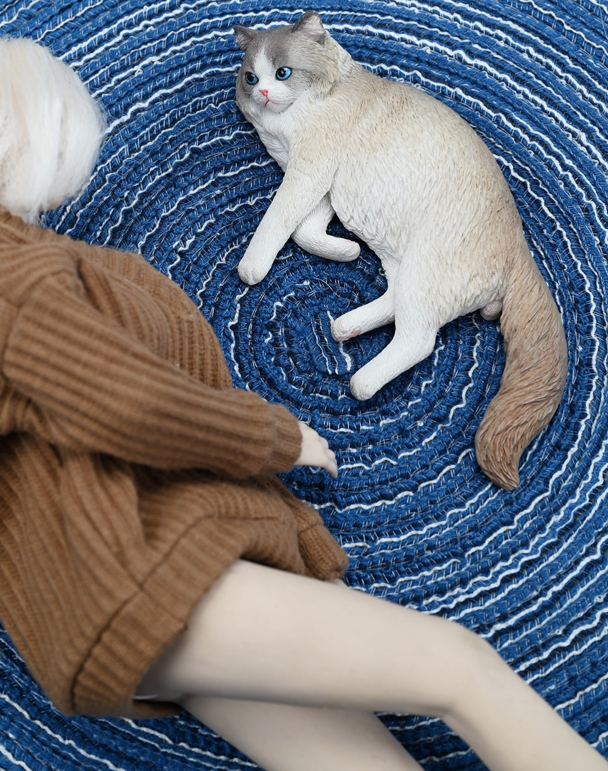 JXK Collectible Cat Figure: Ragdoll 3.0, 1:6 Scale Miniature Animal Fi