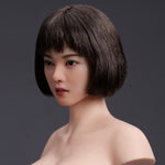 YMTOYS, Movable Eyes Asian Female Head Sculpt Wheat, For 12 Inches Figure