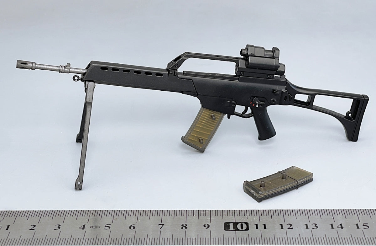 ZYTOYS 1/6 Scale G36 Assault Rifle Model Weapon Accessory for 12inch Action Figures, Dark Grey Version