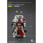 JOYTOY Warhammer 40,000 Blood Angels Captain with Heavy Bolt Pistol & Power Sword, Inferno Pistol & Power Fist, Sanguinary Priest 1/18 Scale Action Figure