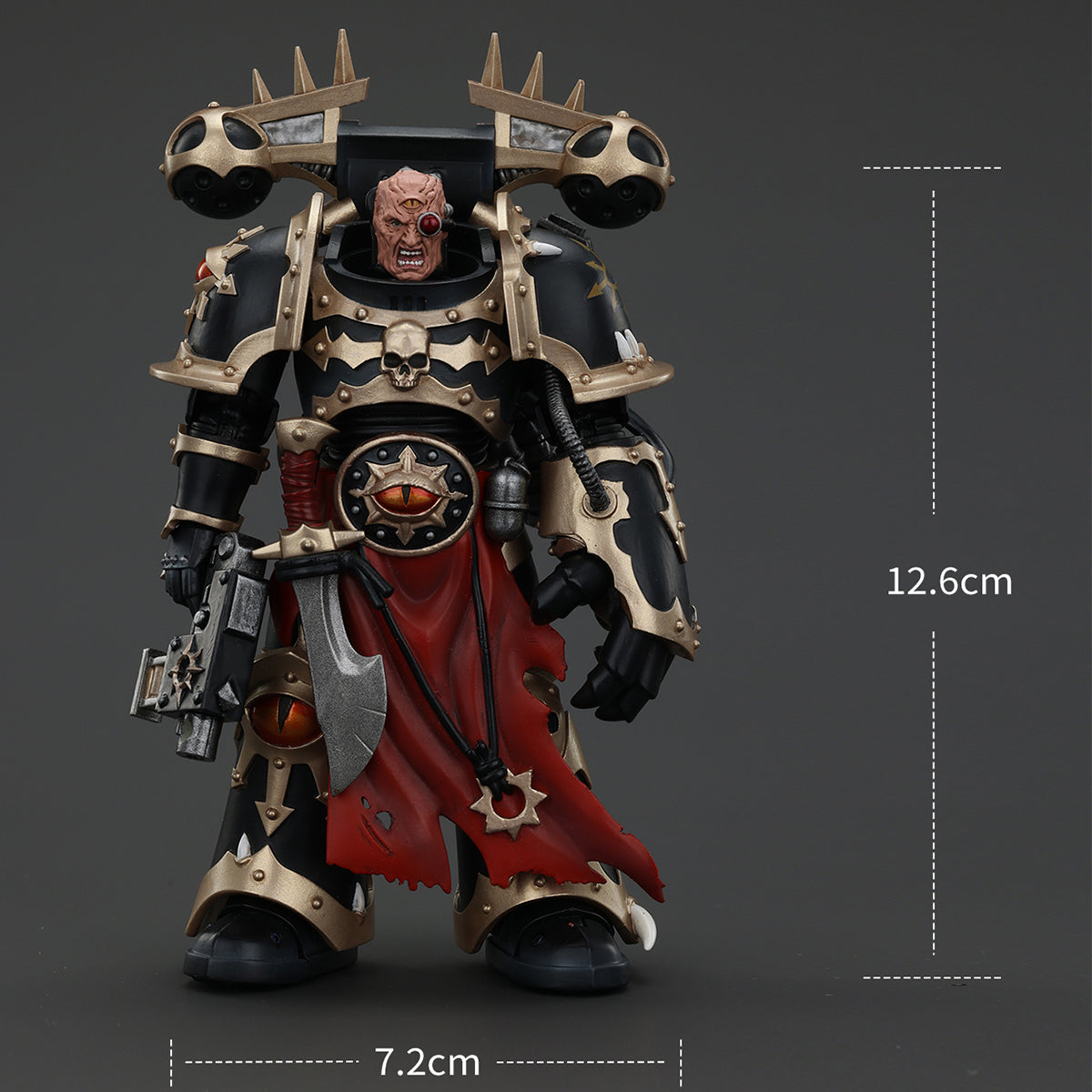 Figuras de acción JOYTOY Warhammer 40,000 Chaos Space Marines Black Legion Chosen con pistola bólter y puño de combate