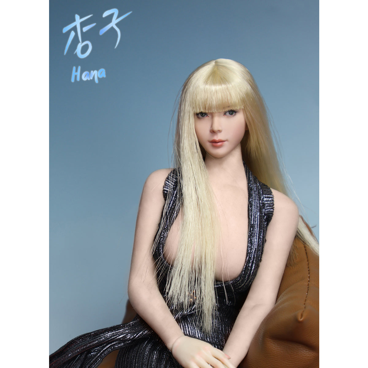 JKTOYS, Asian Beauty Hana with Movable Eyes Head Sculpture, Accessory for 12-inches Action Figurine