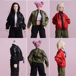ATStory, veste de pilote verte, vêtements de poupée pour figurine de 15 cm