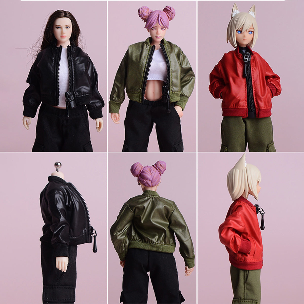ATStory, veste de pilote verte, vêtements de poupée pour figurine de 15 cm