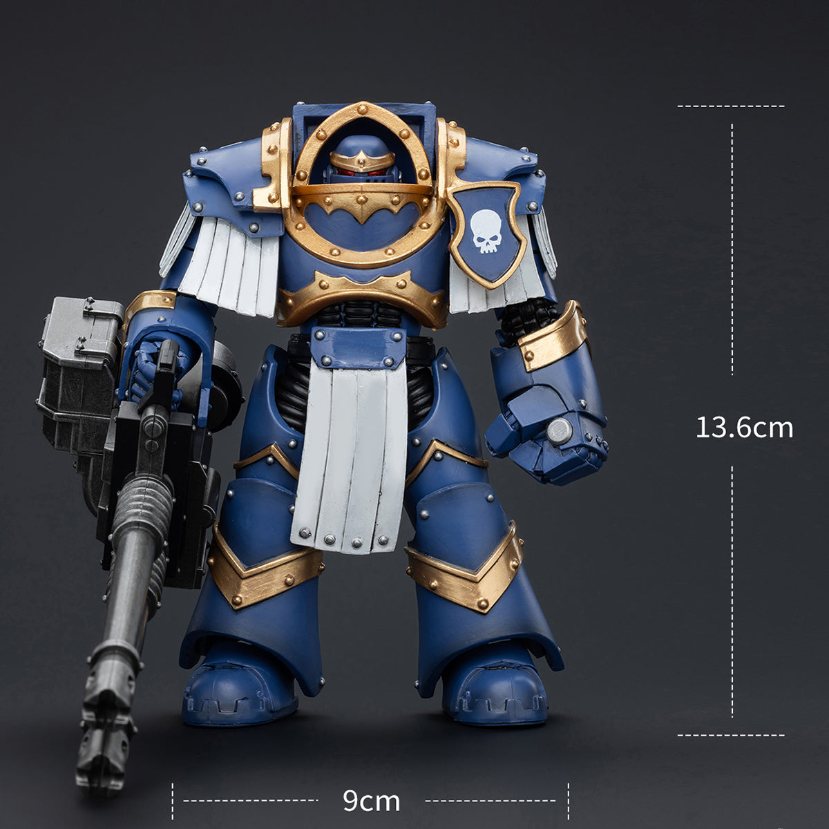 (Only Shipped to the US) JOYTOY Warhammer The Horus Heresy Series, Ultramarines Cataphractii Terminator Squad: Terminator with Reaper Autocannon, 1/18 Scale Collectible Action Figure JT7486