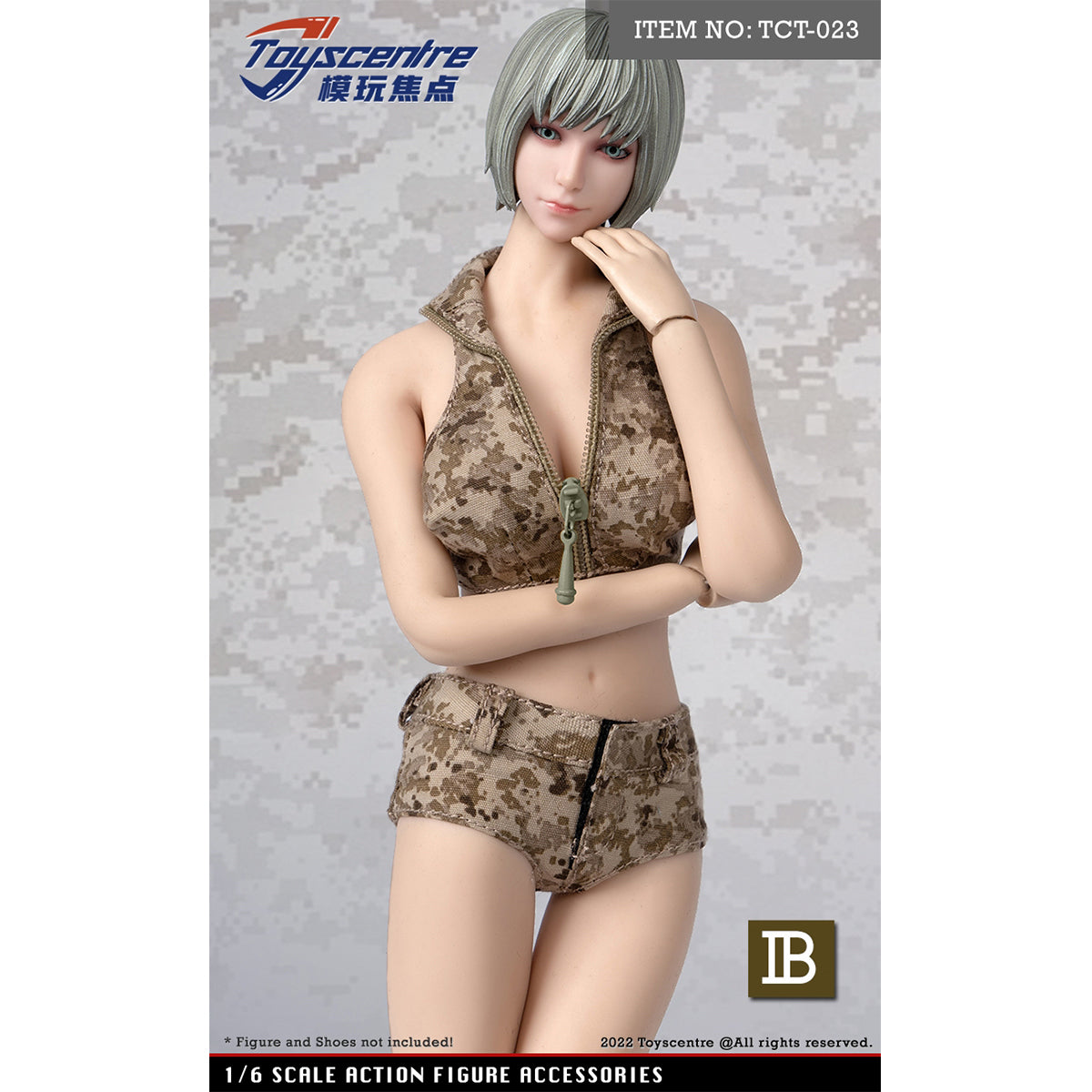 Toyscentre, Female Camo Shorts, Doll Clothes Accessory for 12-inches Action Figurine