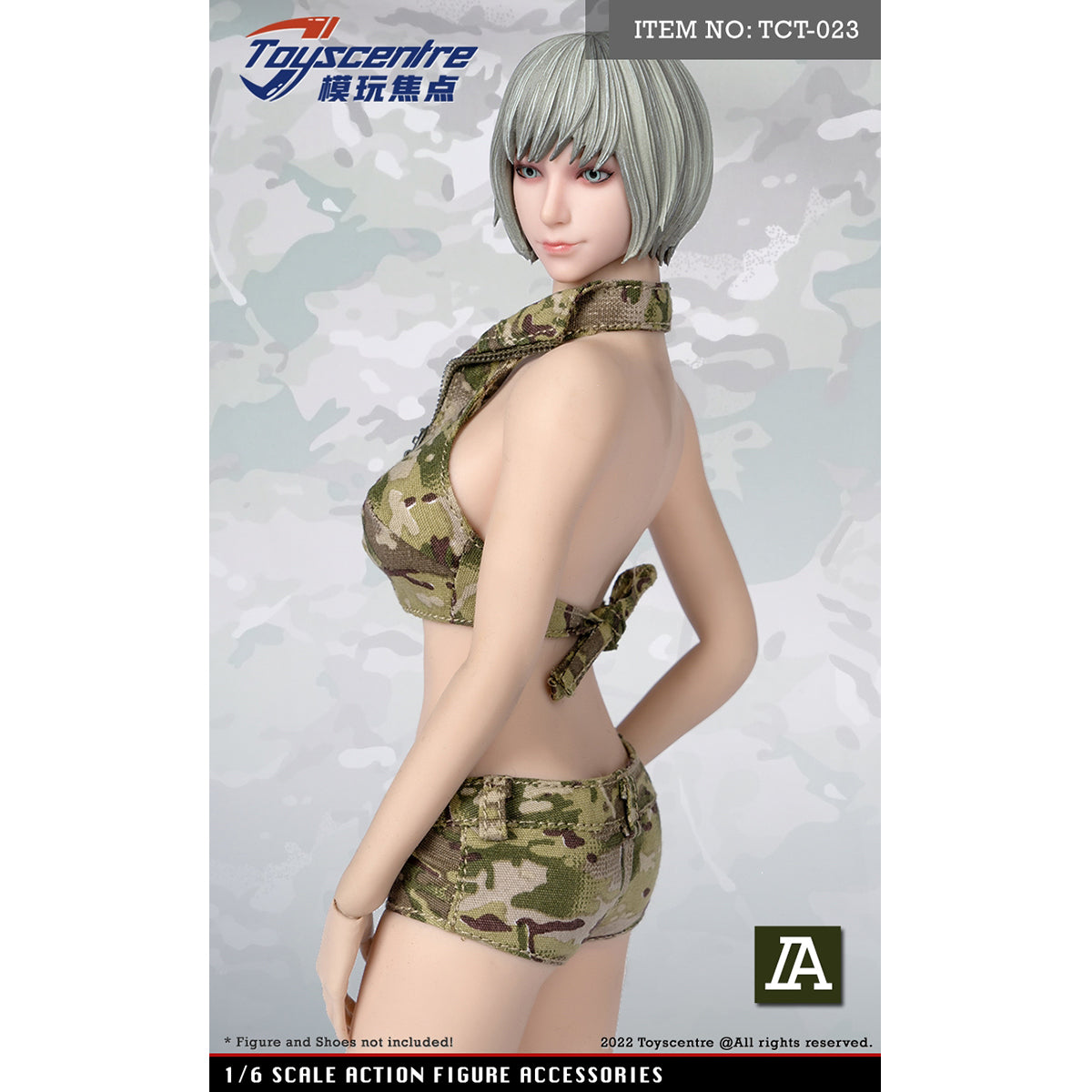 Toyscentre, Female Camo Shorts, Doll Clothes Accessory for 12-inches Action Figurine