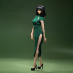 JLAOU DOLL Figure Doll Clothes: Green Cheongsam Dress For Action Figure