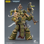 JOYTOY Warhammer 40,000 Death Guard Plague Marine with Bubotic axe and Plague Knife & Champion with Plasma Pistol and Power Fist 1/18 Scale Action Figure