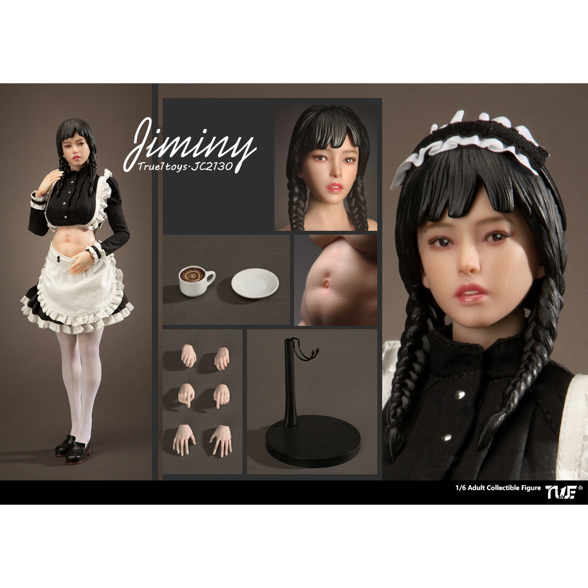 True1Toys JC2130 Maid Jiminy Hair Version 1/6 Scale Action Figure