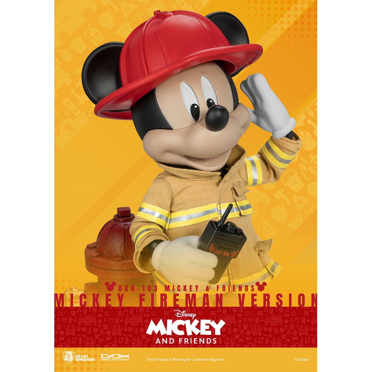 Beast Kingdom DAH-103 Mickey & Friends Mickey Fireman Version Action Figure