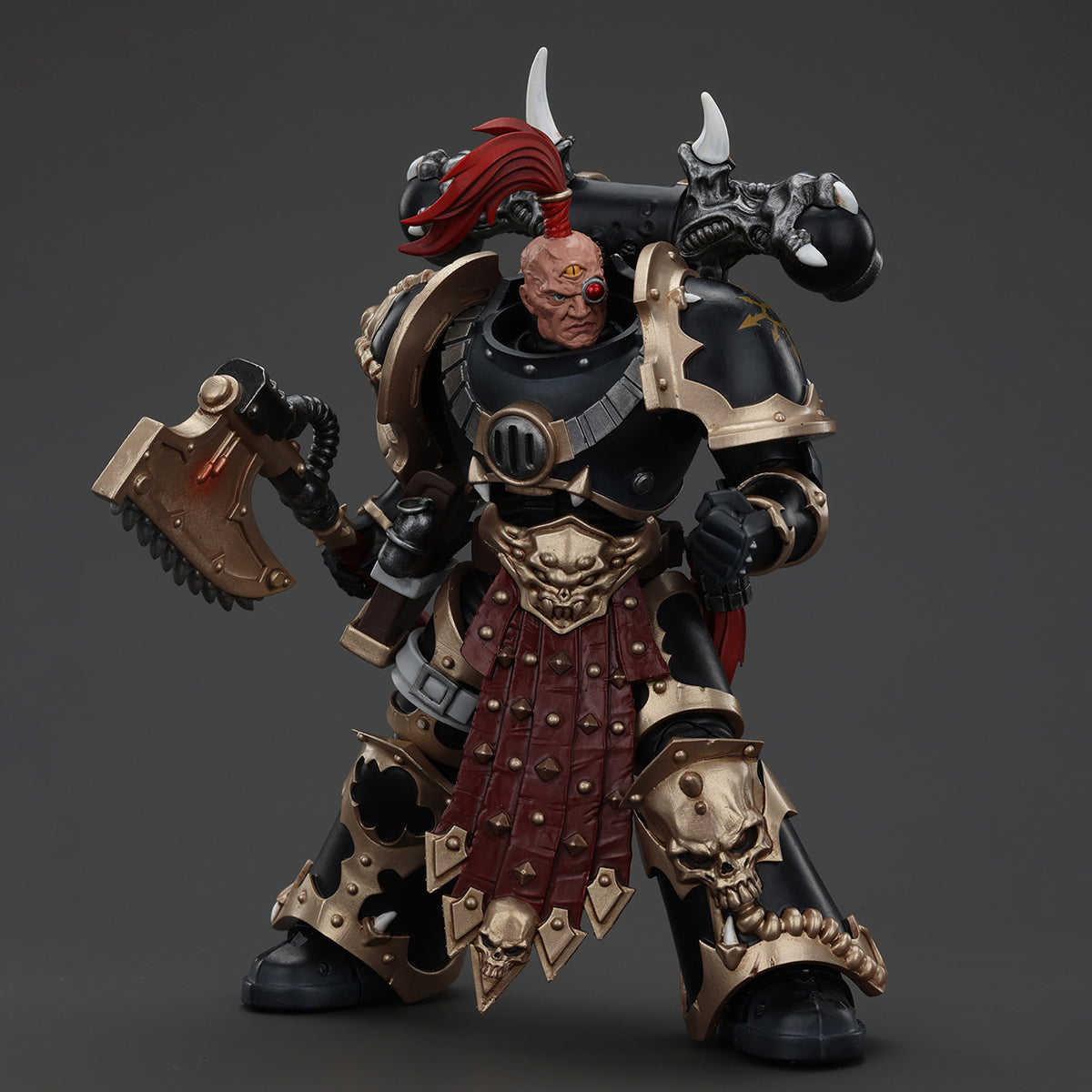 JOYTOY Chaos Space JT00959 Marines Black Legion Chosen with Plasma Pistol and Power Axe 1/18 Scale Action Figures