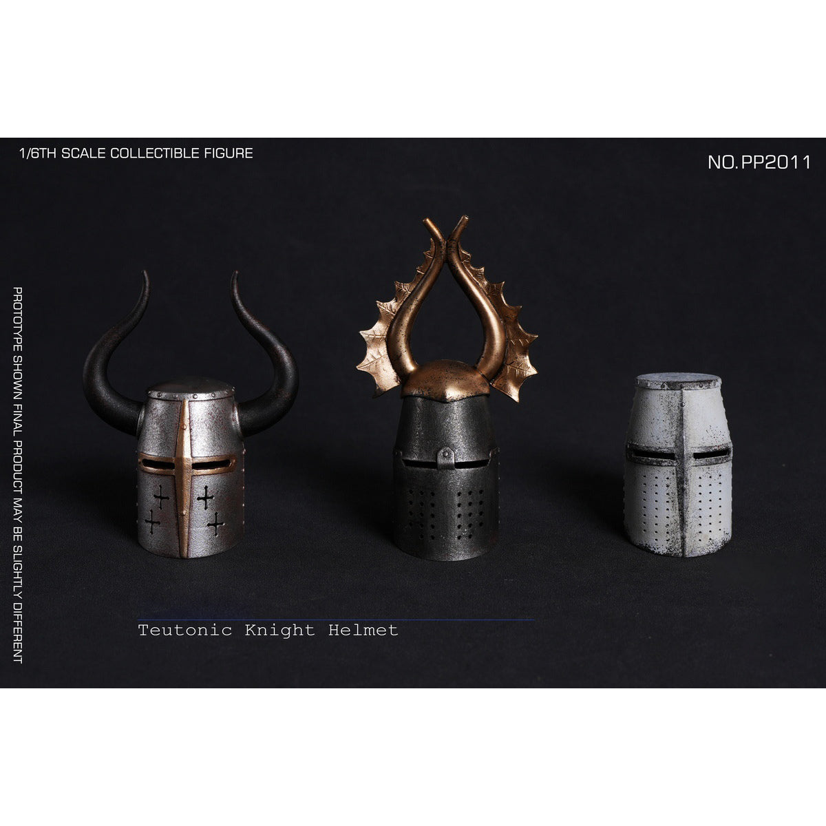 PP STUDIO - Casco de aleación de caballero teutónico, accesorio para figuras de acción