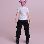 Vêtements de poupée ATStory : T-shirt blanc à manches longues et courtes pour figurine de collection de 15 cm