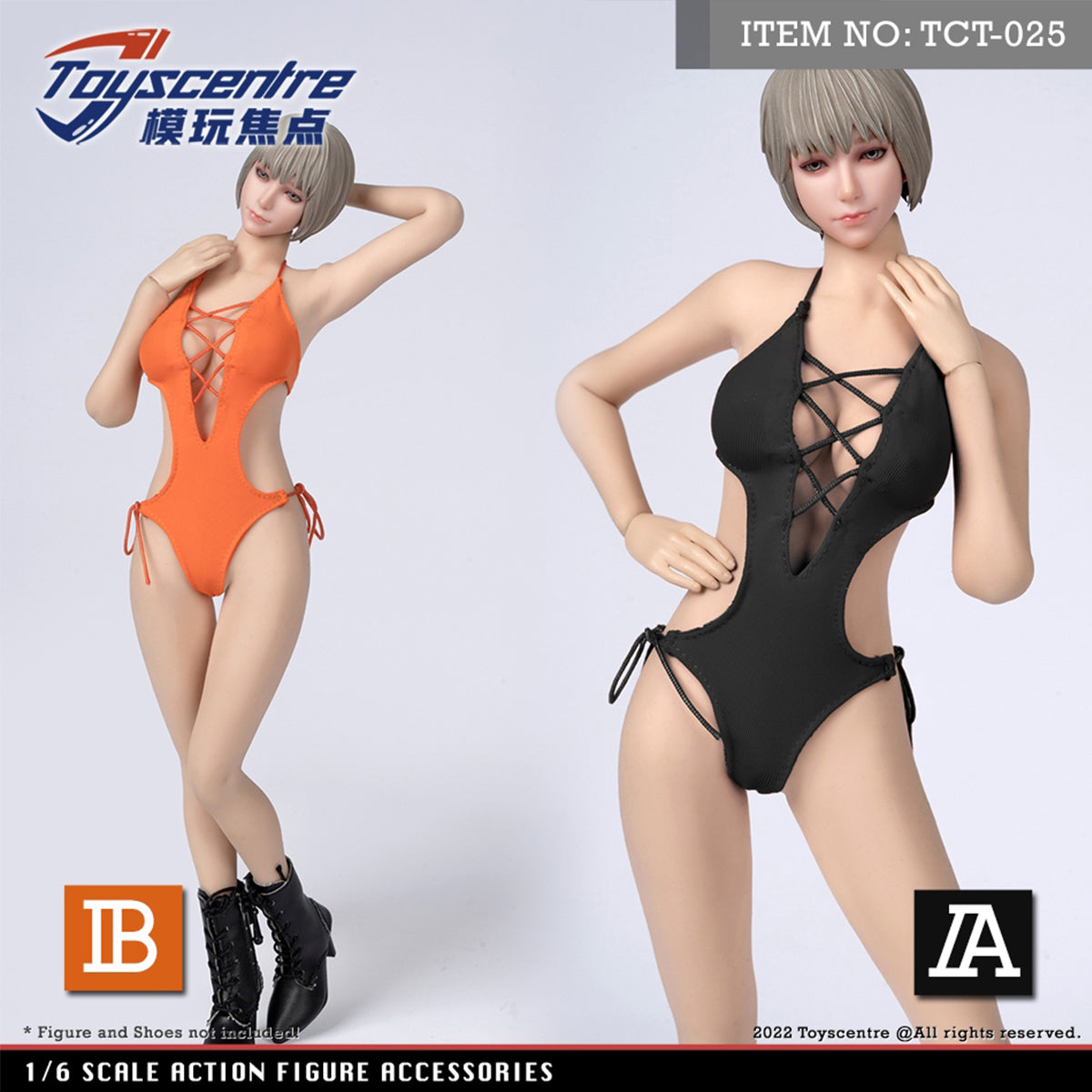 Toyscentre, Female Bodysuit Jumpsuit, Doll Clothes Accessory for 12-inches Action Figurine