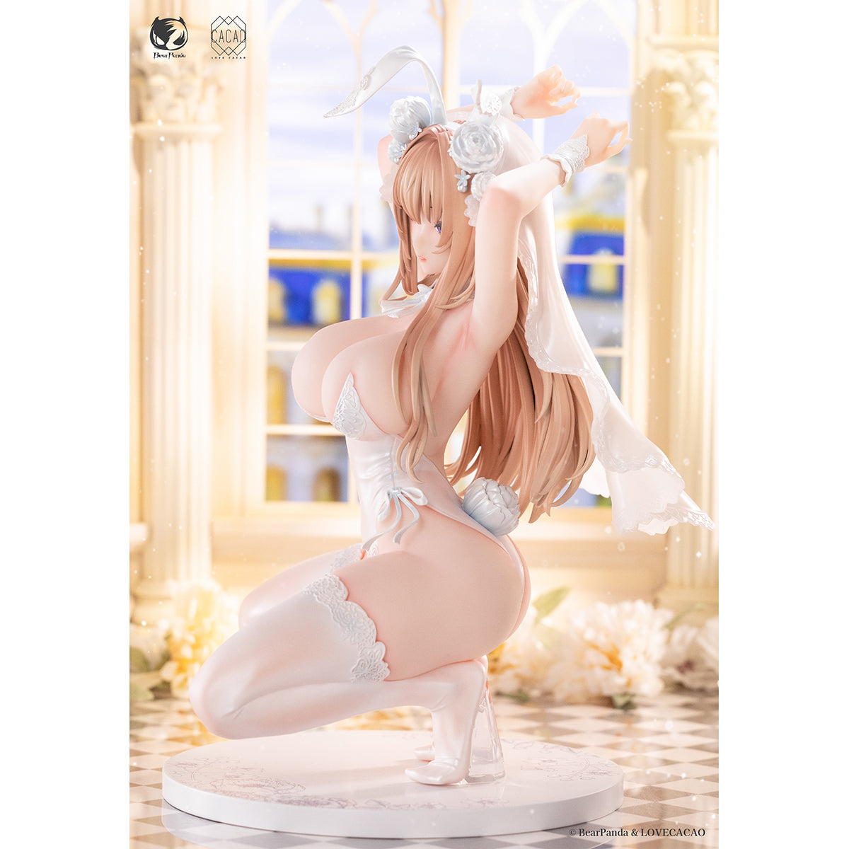 BearPanda × LOVECACAO Blossom Bunny 1/4 Scale Art Anime Statue