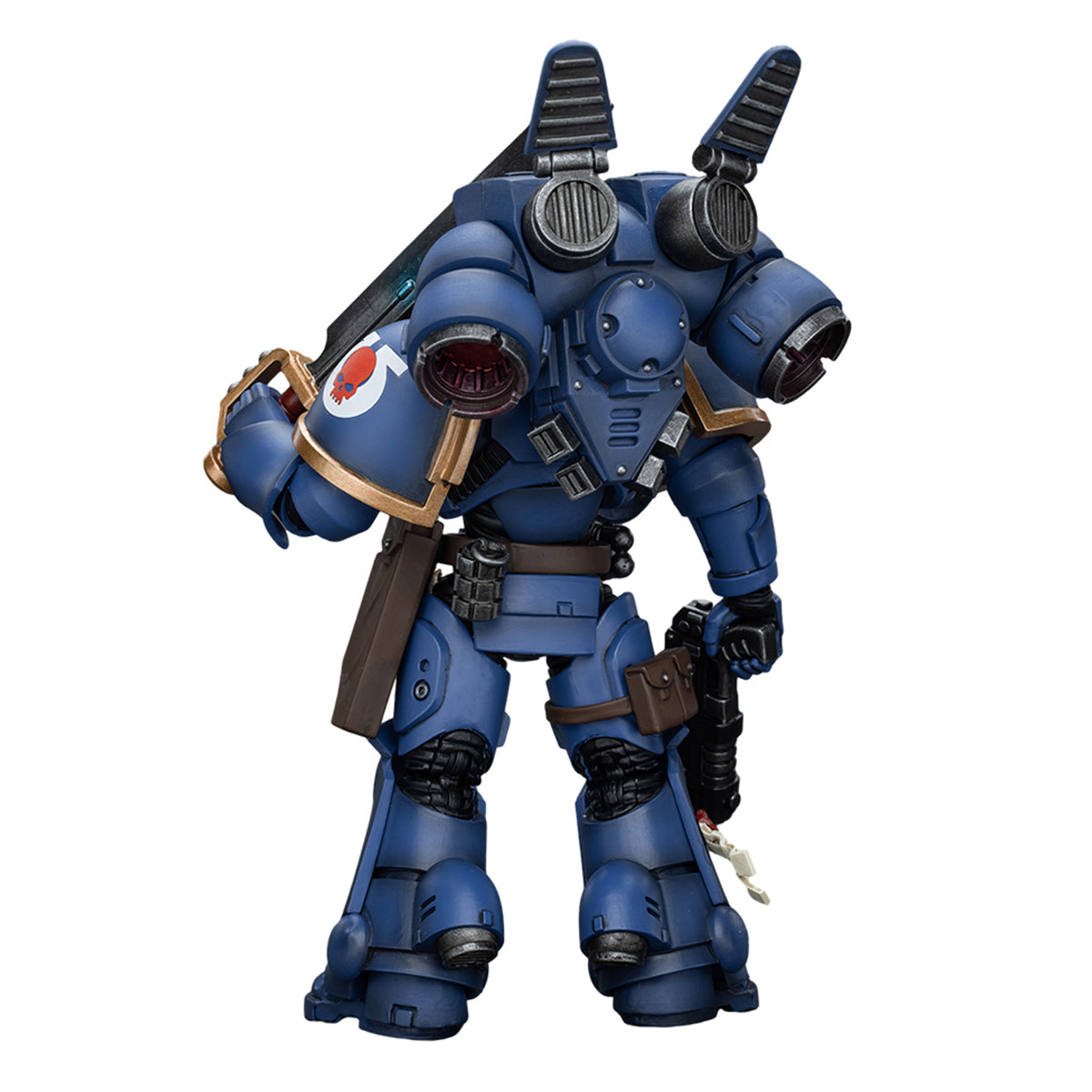 HiPlay JoyToy Warhammer 40K Collectible Figure: Ultramarines Jump Pack Intercessors Sergeant with Plasma Pistol and Power Sword 1:18 Scale Action Figures JT1378