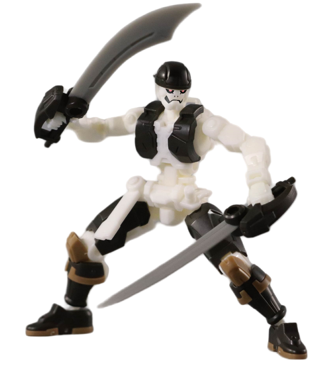 Kits de maquettes en plastique KEMO FIFTYSEVEN : Marionnette Armoreo – Figurines de collection du capitaine pirate MR.J à l'échelle 1:24 (MR.J)