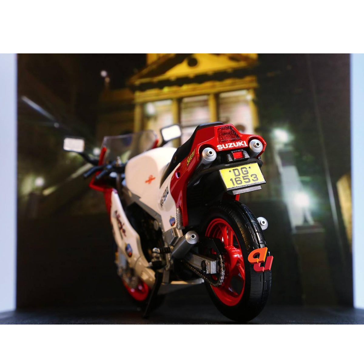 Ausan WorkShop Motorcycle + Wireless Power Supply Diorama For Figures