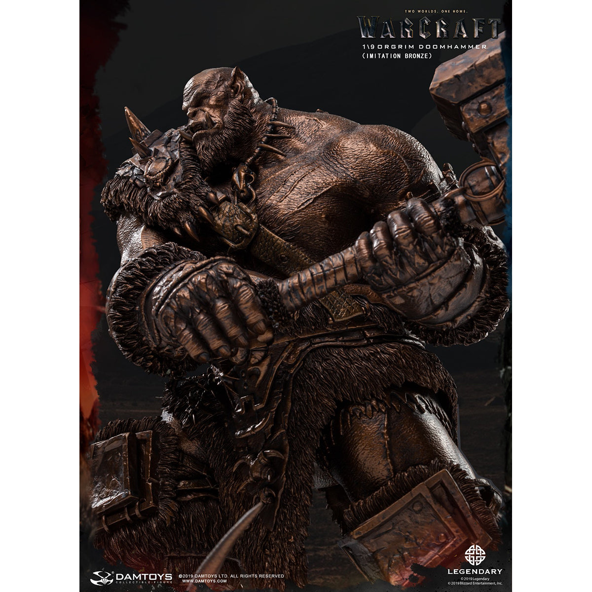 DAMTOYS DMLW013 Warcraft - Orgrim Imitation Bronze 10-inches Art Statue