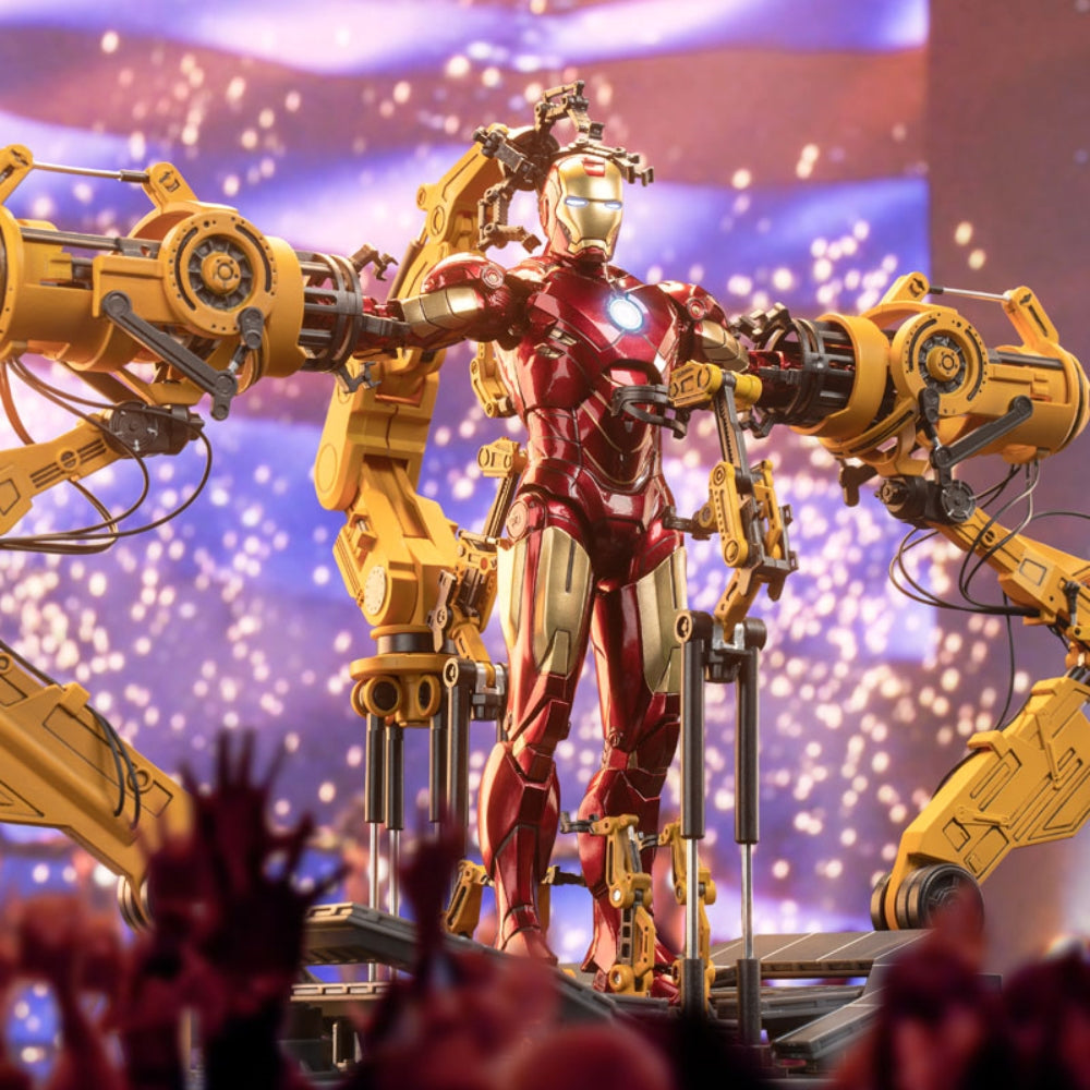 ZD Collectible Figure Full Set: Iron Man Mark IV with Suit-up Gantry, 1:10 Scale Miniature Action Figurine CJTMK4