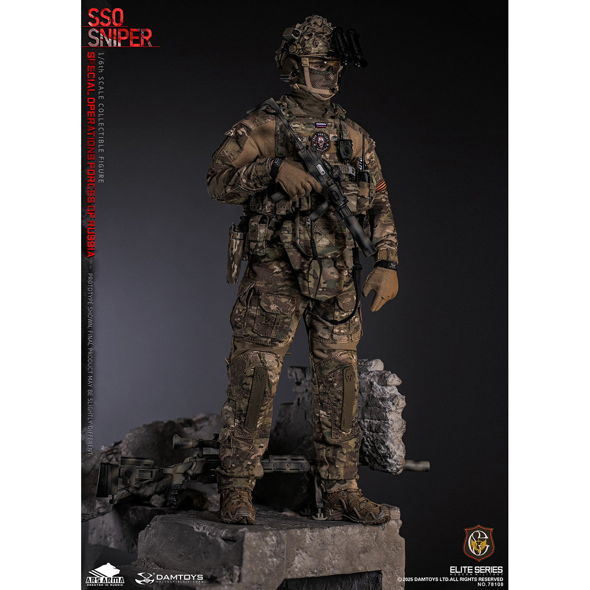 DAMTOYS & ARS ARMA 1/6 Special Operations Forces Of Russia (SSO) Sniper Action Figures