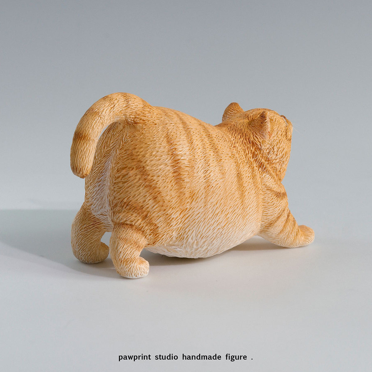 Pawprint Studio Handmade x Double one Yawning Cat Collectible Animal Figurine